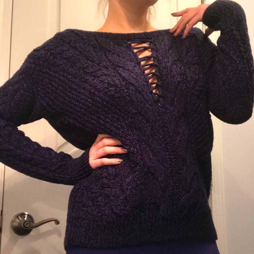 EXPRESS Blue-Black Sweater Sz. S